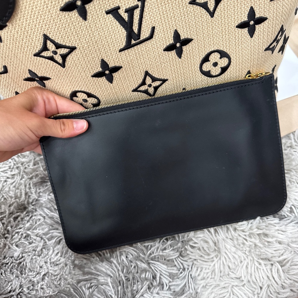 🖤SOLD🖤 Louis Vuitton By The Pool Raffia Cotton Black Neverfull - Picture 10 of 12